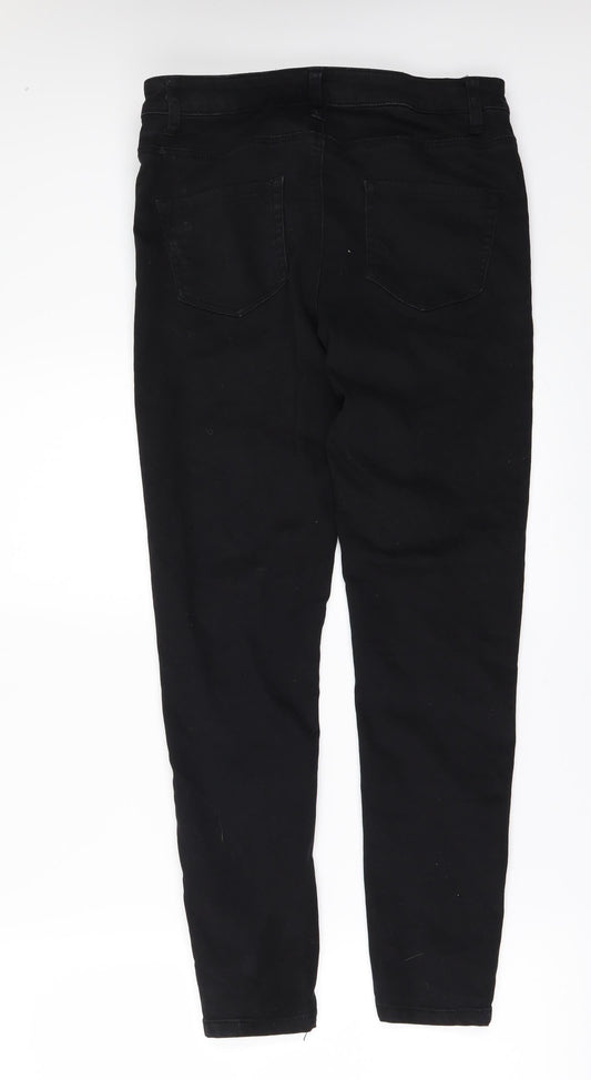 Denim & Co. Womens Black Denim Skinny Jeans Size 12 L27 in