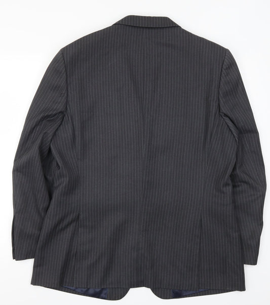 Jack Reid Mens Grey Striped Jacket Suit Jacket Size 42