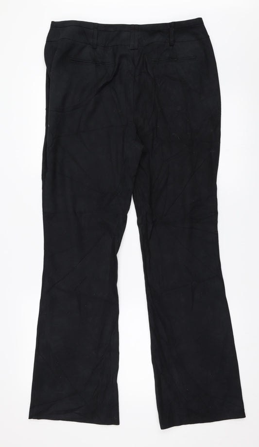 Soon Womens Black Trousers Size 12 L30.5 in