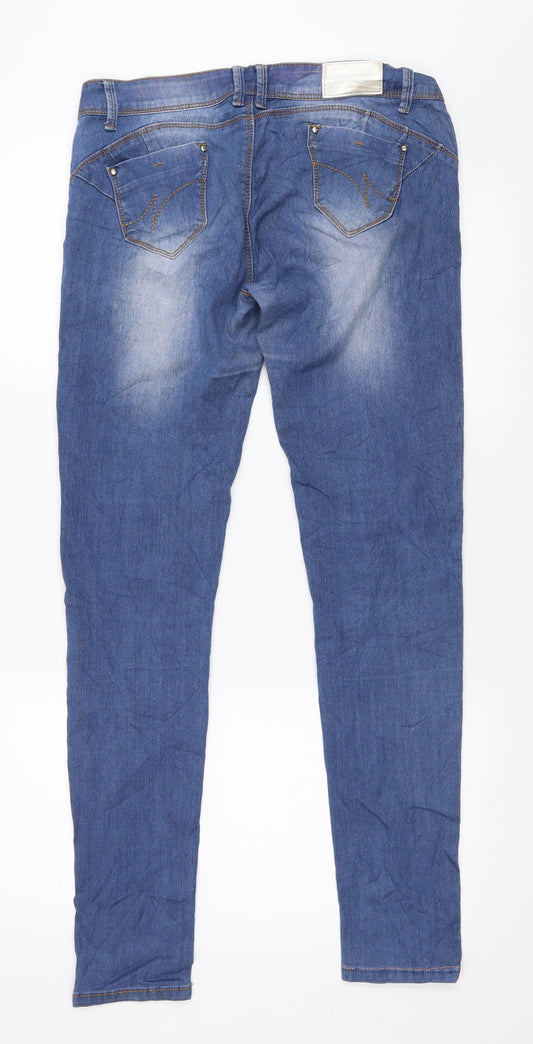 d.cherri Womens Blue Denim Skinny Jeans Size 40 L31.5 in
