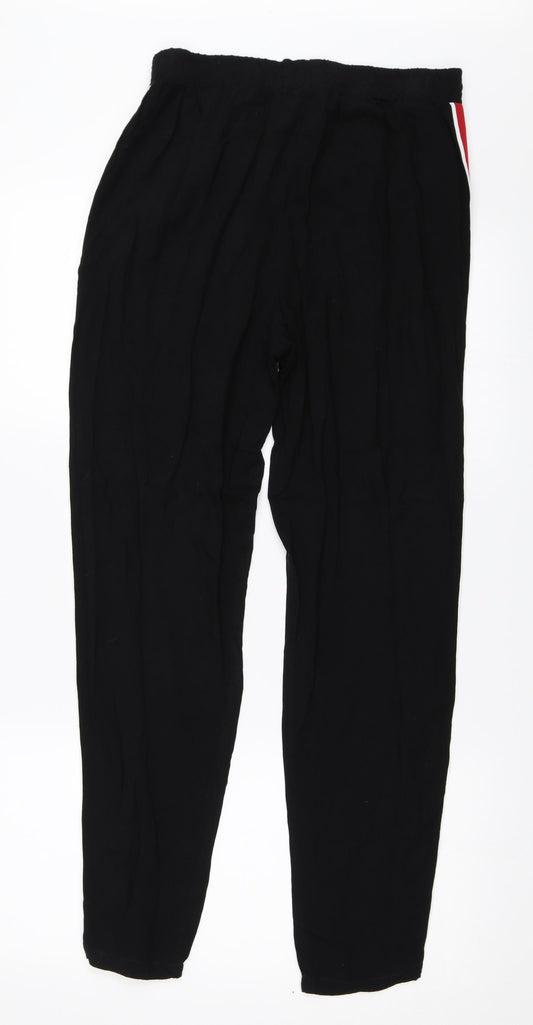 Papaya Womens Black Trousers Size 10 L28.5 in