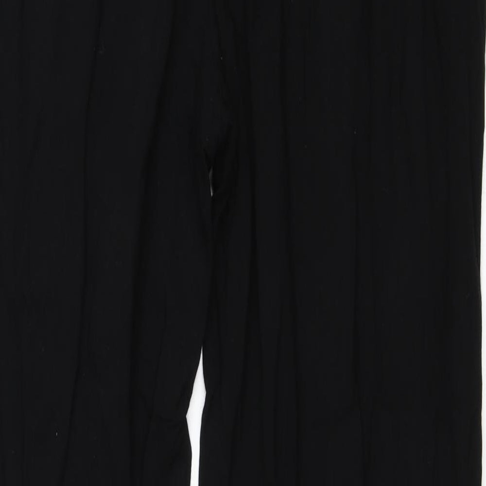 Papaya Womens Black Trousers Size 10 L28.5 in
