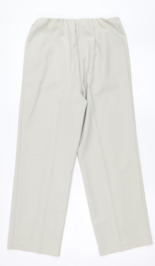 Constance Wood Womens Beige Trousers Size 10 L26 in