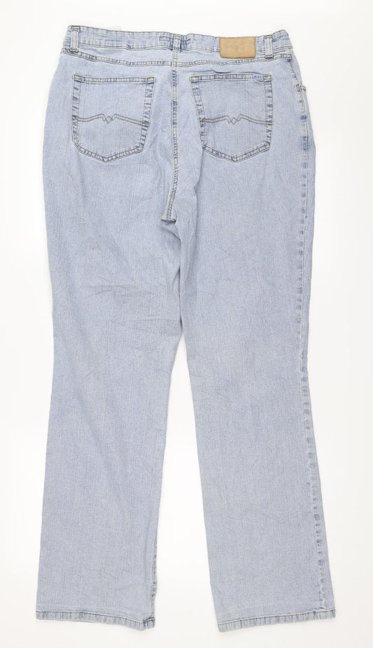 MAC Womens Blue Denim Straight Jeans Size 32 in L31 in