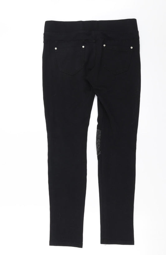 LD Style Womens Black Trousers Size L L28 in - leggings