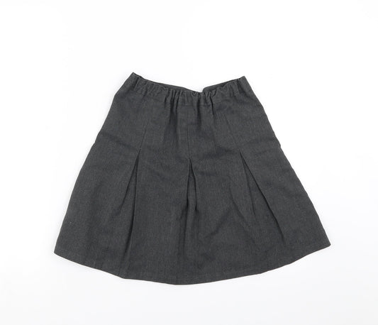 Marks and Spencer Girls Grey A-Line Skirt Size 8-9 Years