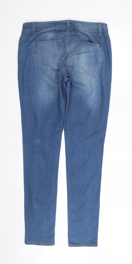 DENIM AND CO Womens Blue Skinny Jeans Size 12 L32 in