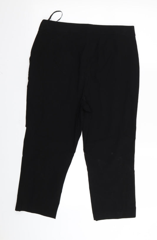 Papaya Womens Black Trousers Size 12 L20 in