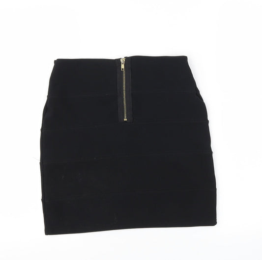 Preworn Womens Black A-Line Skirt Size M