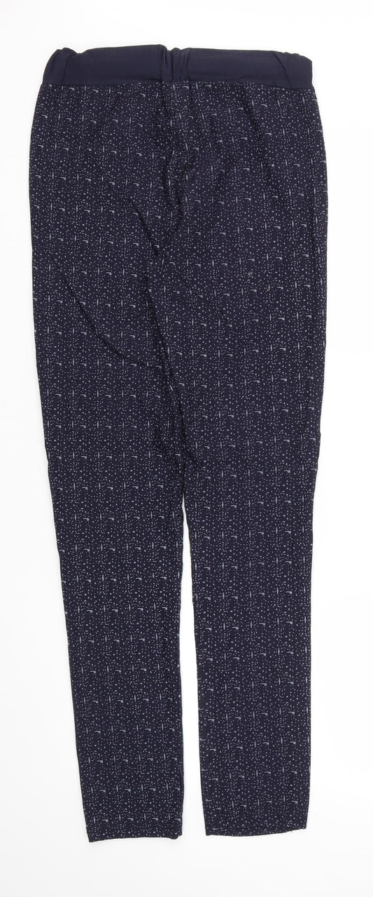 Huaxin Fashion Womens Blue Argyle/Diamond Trousers Size L L29 in
