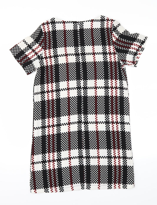 Vera & Lucy Womens Black Check A-Line Size M