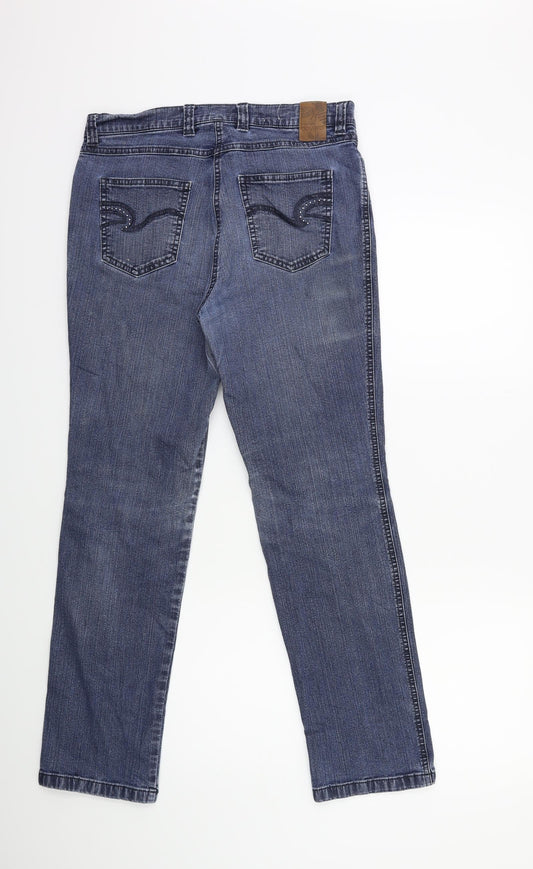 Michele Boyard Womens Blue Denim Straight Jeans Size 30 in L29 in
