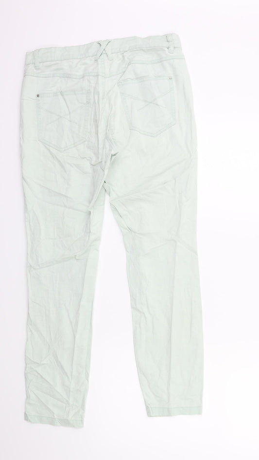 Vacknox Womens Green Trousers Size 29 in L28 in