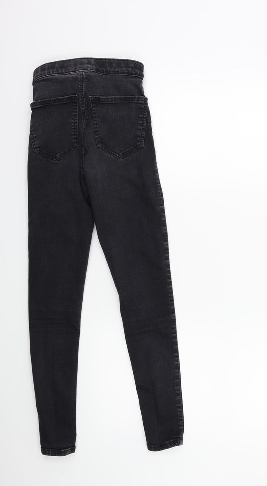 Topshop Womens Black Denim Skinny Jeans Size 26 in L30 in