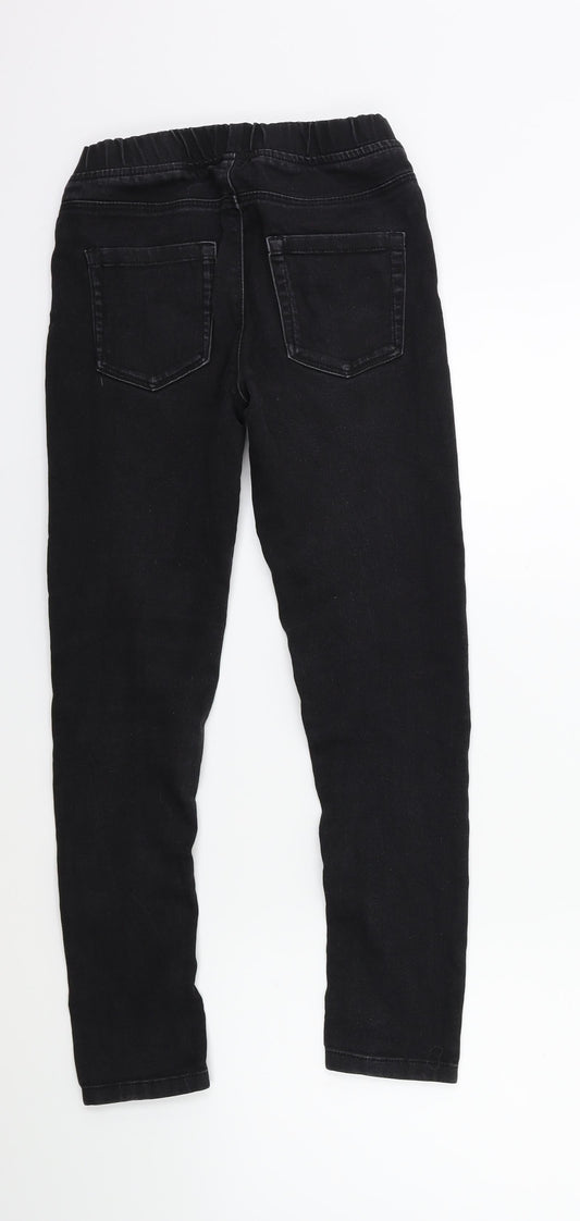 VRS JEANS Girls Black Denim Skinny Jeans Size 9-10 Years