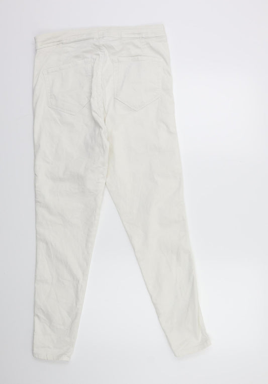 Preworn Womens White Denim Skinny Jeans Size 30 in L27 in