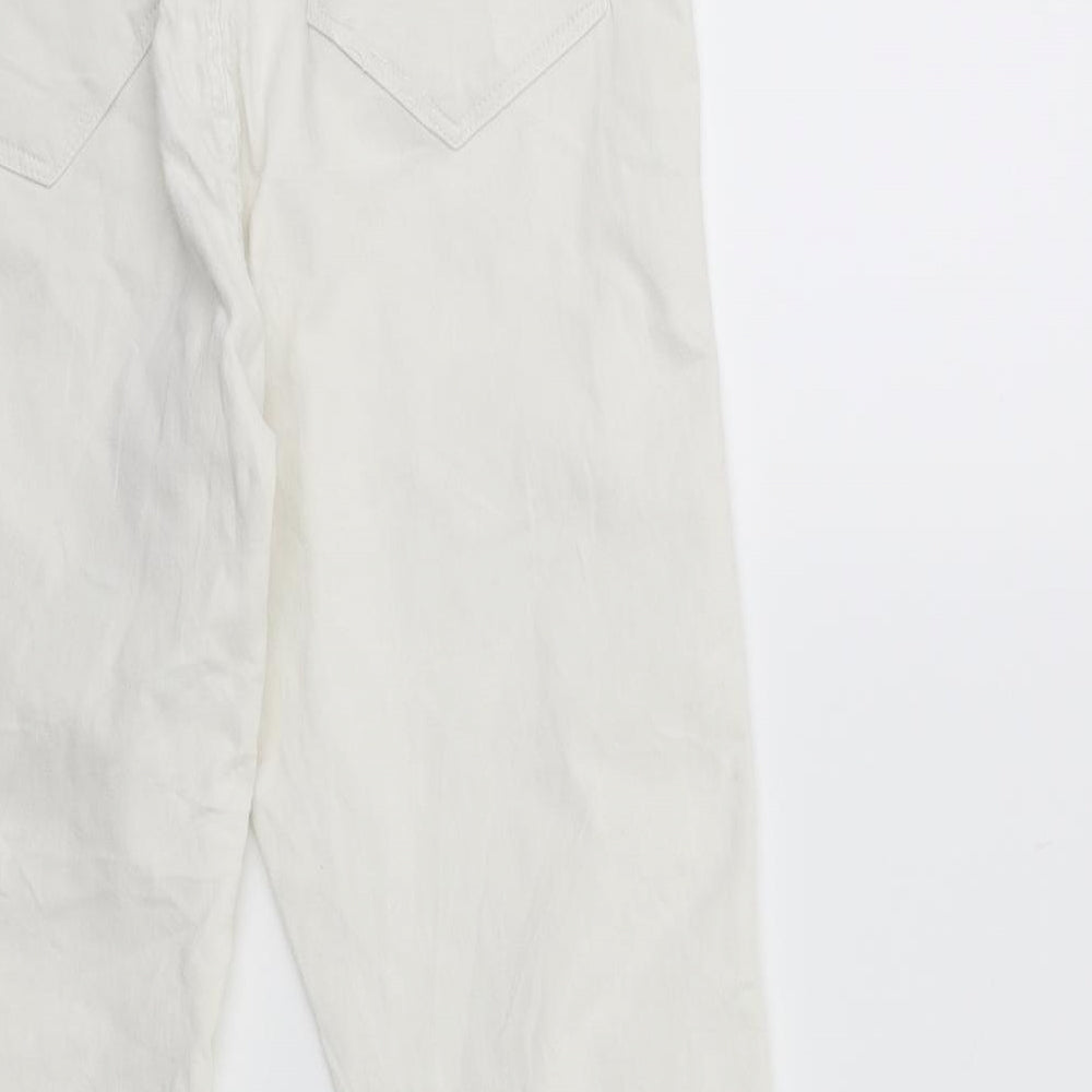 Preworn Womens White Denim Skinny Jeans Size 30 in L27 in