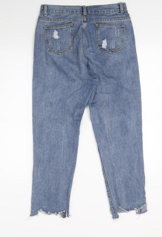 Boohoo Womens Blue Denim Skinny Jeans Size 10 L23 in