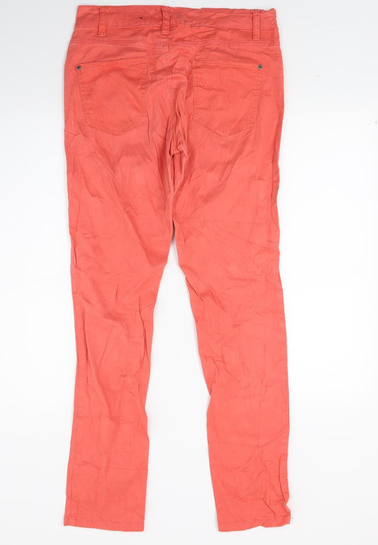 Janina Womens Red Denim Skinny Jeans Size 10 L28 in