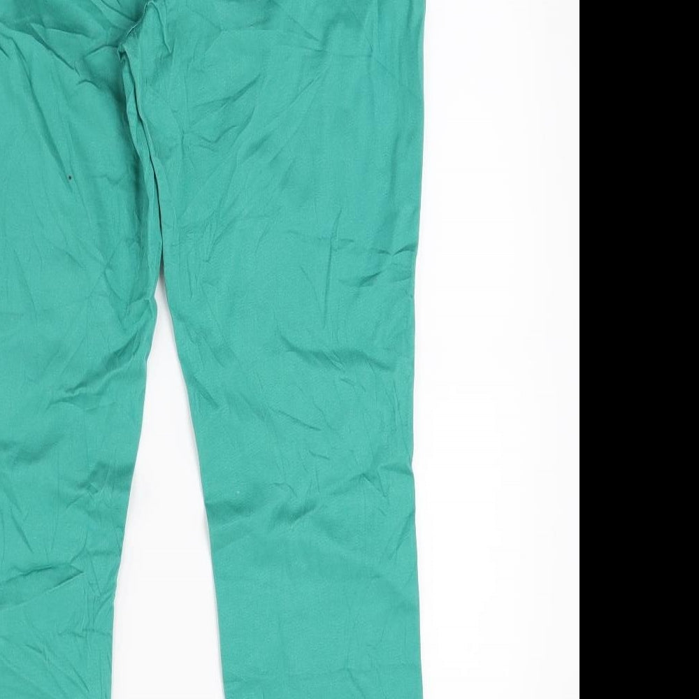Charles Jogule Womens Green Denim Capri Jeans Size 8 L23 in