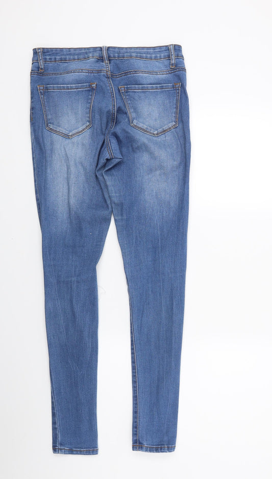 Brave Soul Womens Blue Denim Skinny Jeans Size 8 L27 in