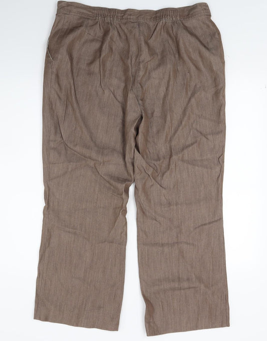 Marks and Spencer Womens Brown Trousers Size 14 L23 in