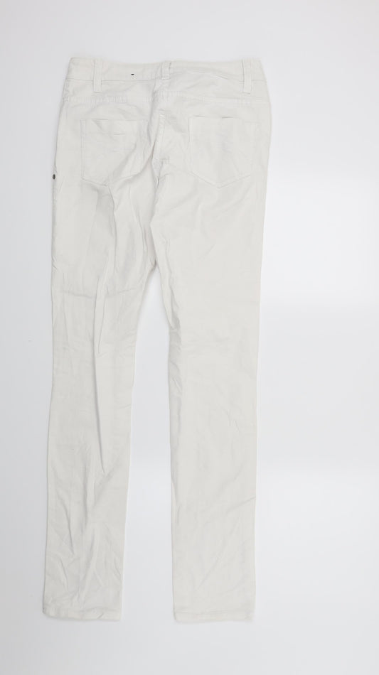 Flame Womens White Denim Skinny Jeans Size 8 L31 in