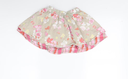 Autograph Girls Green Floral Flare Skirt Size 3-4 Years