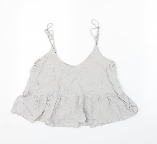 Topshop Womens Grey Camisole Blouse Size 8