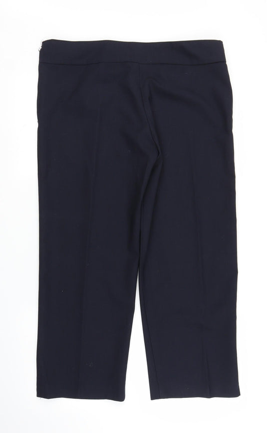 Preworn Womens Blue Capri Trousers Size L L25 in