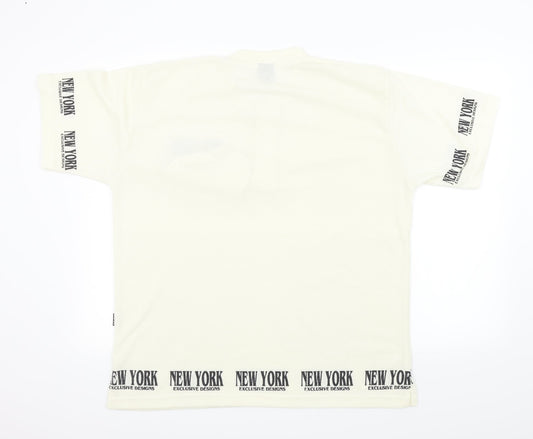 New York Mens Beige Polo Size L