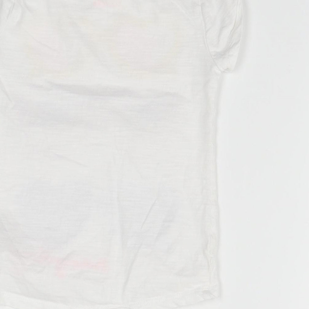 Nutmeg Girls White Basic T-Shirt Size 4-5 Years