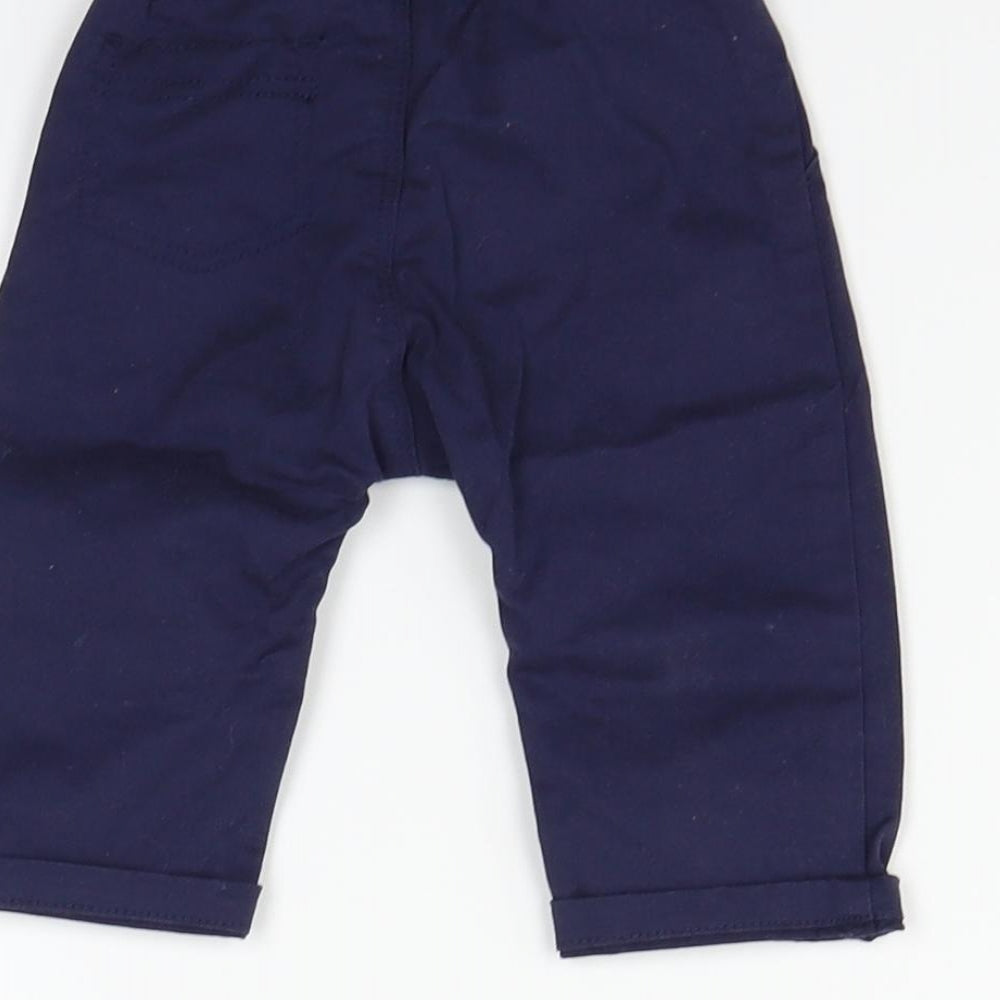 George Boys Blue Cargo Trousers Size 3-6 Months