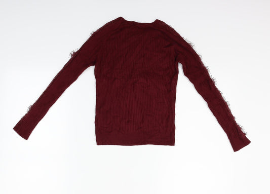 Matalan Girls Red Pullover Jumper Size 11 Years
