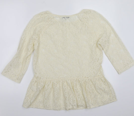 NEXT Womens Beige Basic T-Shirt Size 12