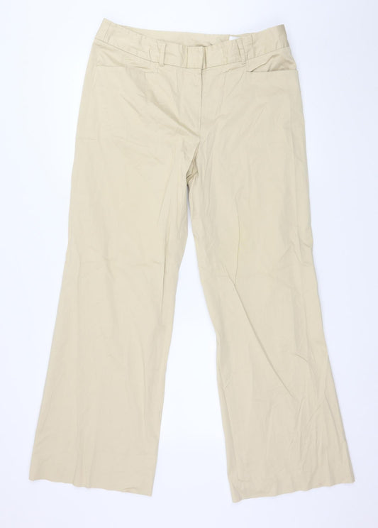 Vogue Womens Beige Trousers Size 16 L29 in