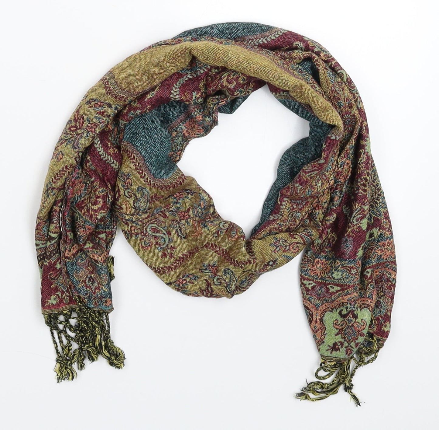 Apsara Womens Multicoloured Geometric Knit Scarf