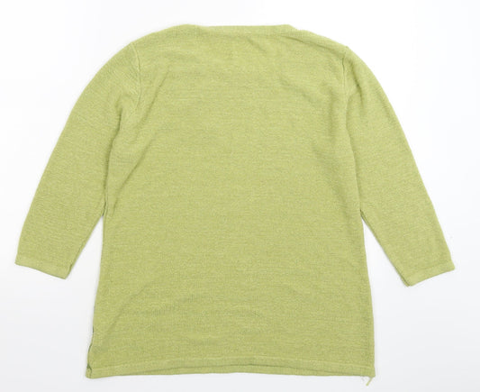 Preworn Womens Green Knit Pullover Jumper Size M