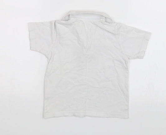 Schoolwear Boys White Basic Polo Size 4 Years