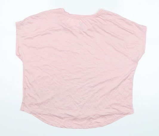 XT Womens Pink Basic T-Shirt Size 8