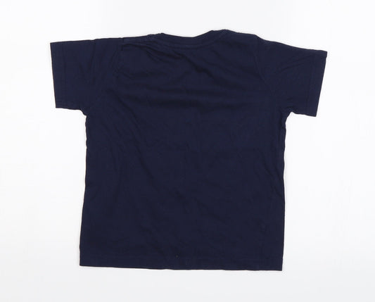 Matalan Boys Blue Basic T-Shirt Size 4 Years - This little ninja is 4