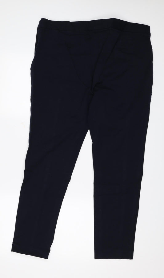 M&S Womens Blue Trousers Size 18 L27 in