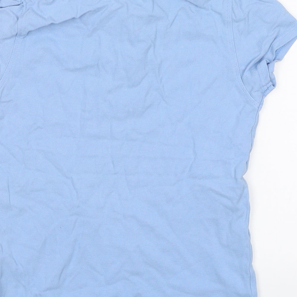 George Girls Blue Basic Polo Size 8-9 Years