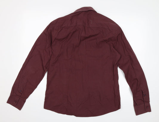 River Island Womens Purple Basic Button-Up Size M