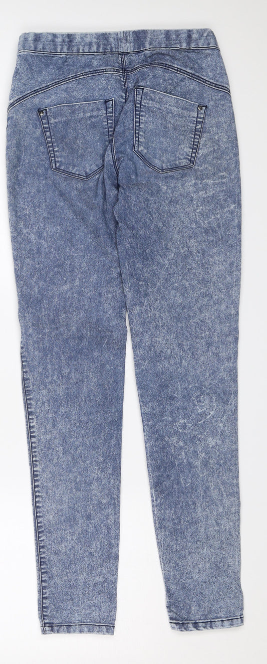 Denim & Co. Womens Blue Denim Jegging Jeans Size 4 L27 in