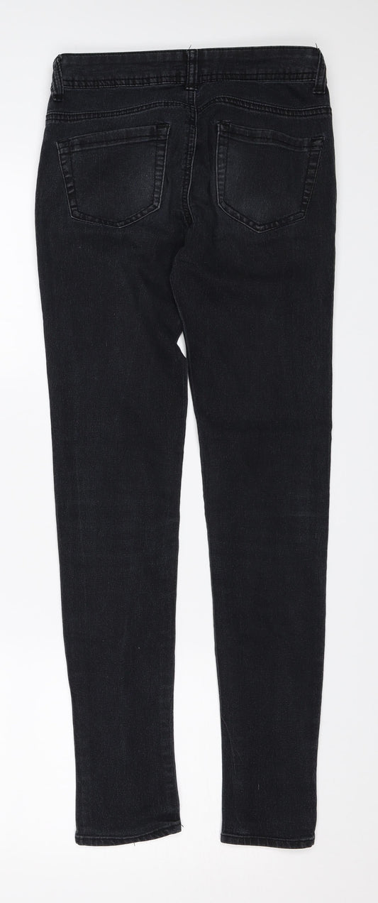 Denim & Co. Womens Black Denim Skinny Jeans Size 6 L28 in