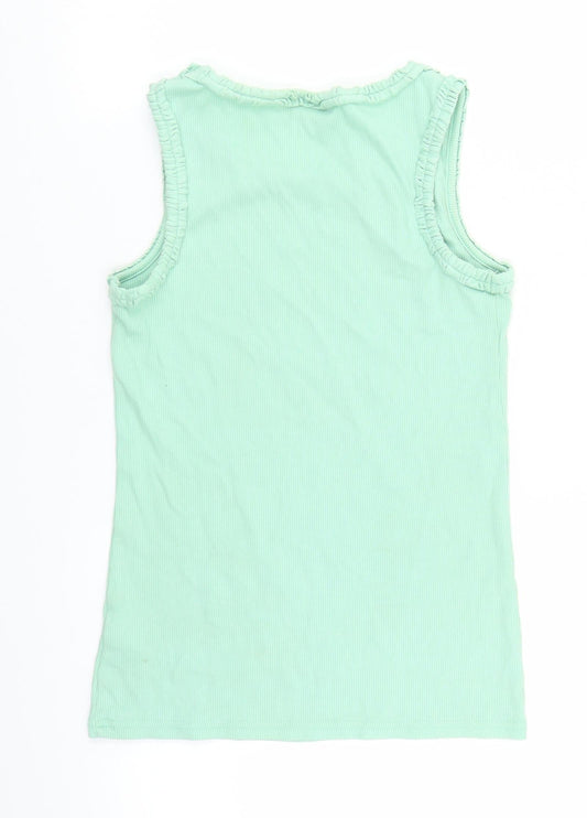 NEXT Girls Green Basic Tank Size 9 Years