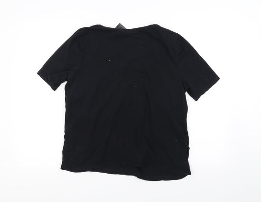H&M Womens Black Basic T-Shirt Size L