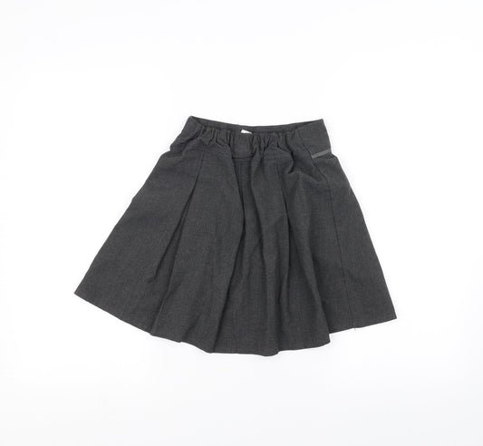 TU Girls Grey A-Line Skirt Size 8 Years - School