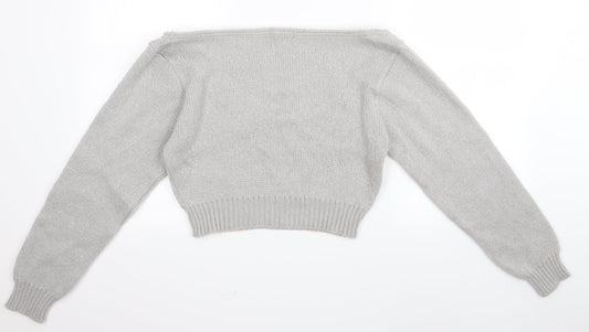 PRETTYLITTLETHING Womens Grey Pullover Jumper Size S